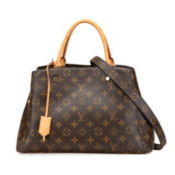Louis Vuitton Monogram Montaigne Shoulder Bag Brown Leather - Picture 1 of 8